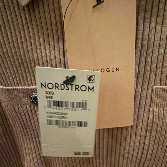 Halogen Camel Ribbed Button Down Shirt - Picture 4 of 9